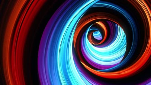 Abstract Colorful Looping Spiral Tunnel Background Animation