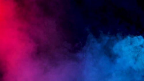 Abstract Red and Blue Smoke Billowing Background