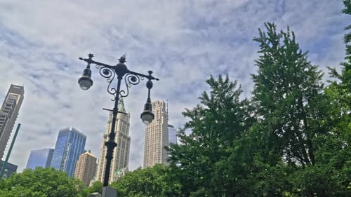 New York Skyline With Rockefeller Plaza And The Woolworth Building
