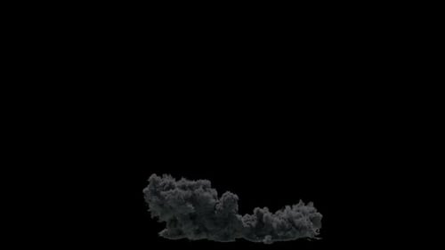 Realistic Fire and Smoke Explosion Element with Alpha Channel