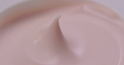 Pink Cosmetic Cream Close Up