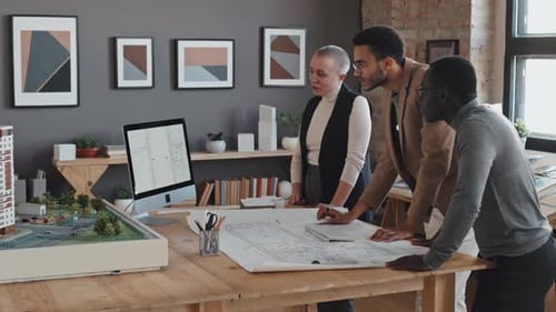 Architekturdesigner im Büro