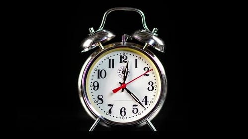 Vintage Silver Alarm Clock Time Lapse