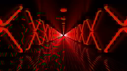 Bucle de fondo de túnel rojo