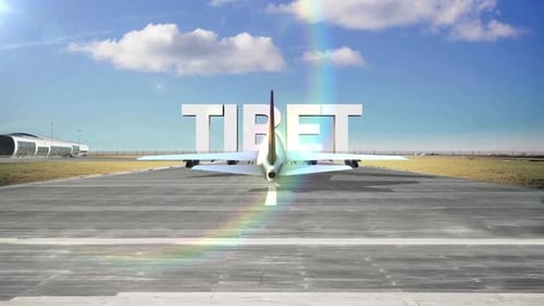 Capitales et villes d'atterrissage d'avion commercial Tibet