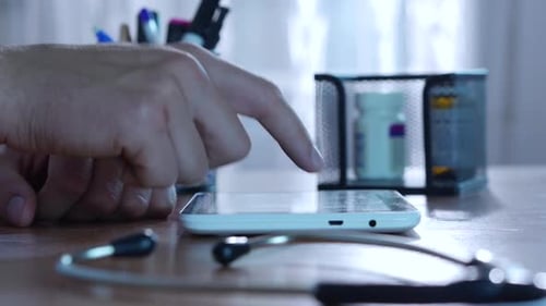 Stethoscope And Tablet Pc In Hospital