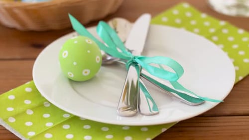 Festive Easter Egg Holiday Table Setting