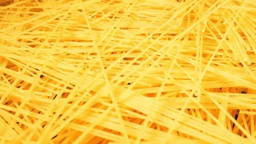 Close Up of Uncooked Spaghetti Noodles