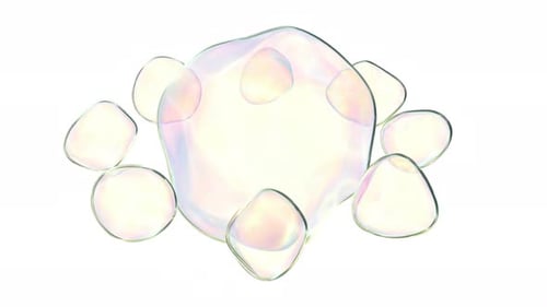 Soap Bubbles in 3d Style Fresh Nature Abstract Liquid Able to Loop Seamless
