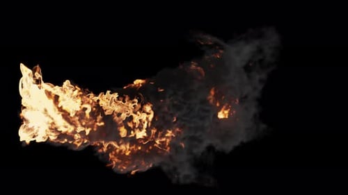Dynamic Horizontal Fire and Smoke Transition Effect