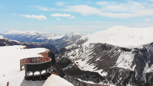 Aerial View Gudauri View Point In Georgia