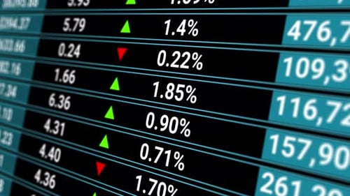 Abstract Financial Background with Online Stock Market Information. Trading Report for Business