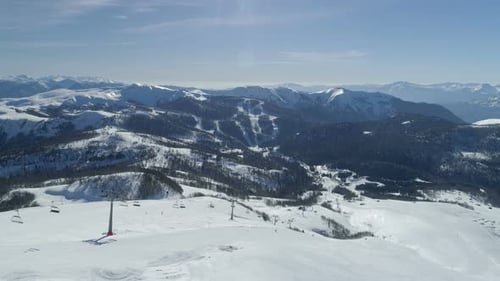 Aerial View of the Ski Resort