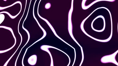 Abstract Fluid Morphing Neon Glowing Lines Background Loop