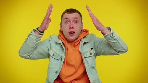 Young Adult Reacts in Shock and Disbelief