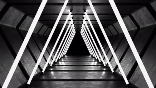 White Triangle Neon Tunnel