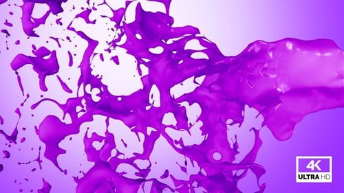 Purple Liquid Splash Reveal Transition Element