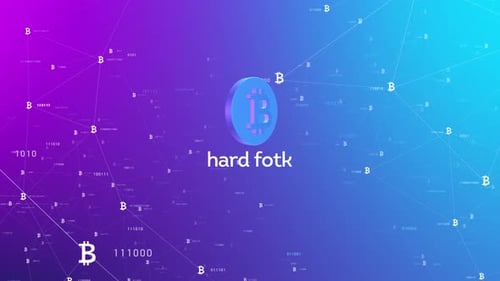 Bitcoin Hard Fork Cryptocurrency Animation 4K