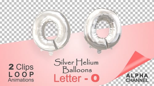 Silver Foil Number Zero Balloon Animation