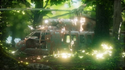 Old Rusted Military Helicopter