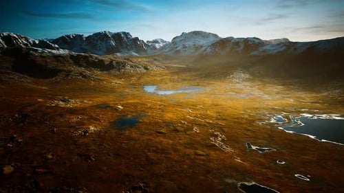 Small Lakes in Canada Near Mountains