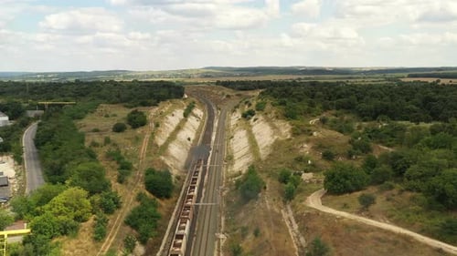 Train In Industrial Zone
