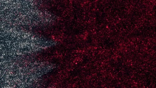 Dynamic Red and Silver Glittering Particles Background