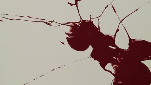 Red Blood Drips on the White Paper
