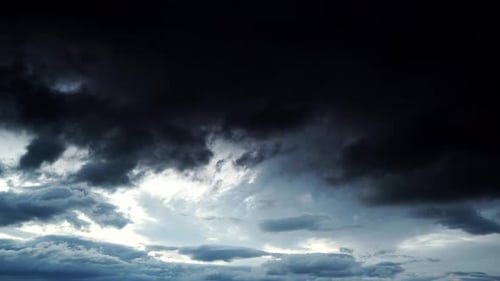 Stormy Dark Clouds Rolling Across the Sky