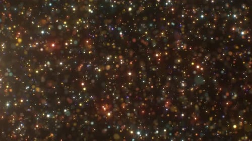 Beautiful Shimmering Sparkle Star Shiny Glitter Bokeh Particles Fly - 4K