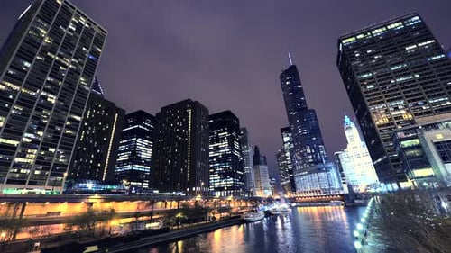 Downtown Chicago and Chicago River