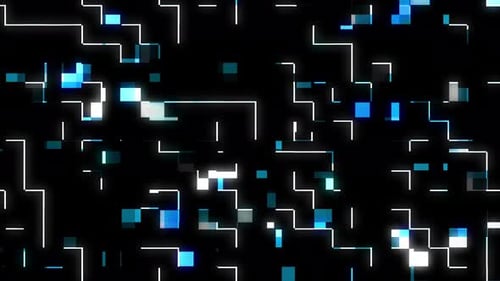 Futuristic Digital Circuit Board Grid Background Loop