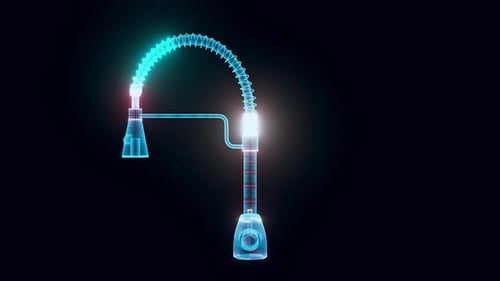 Kitchen Faucet Hologram Rotating 4k
