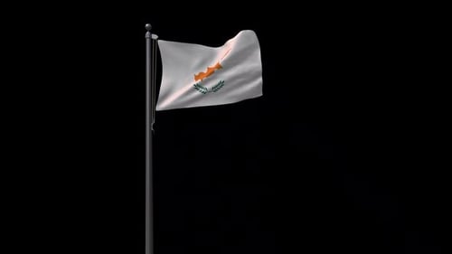 Zypern-Flagge mit Alpha 2K