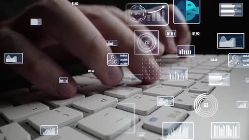 Typing on Keyboard with Data Visualizations