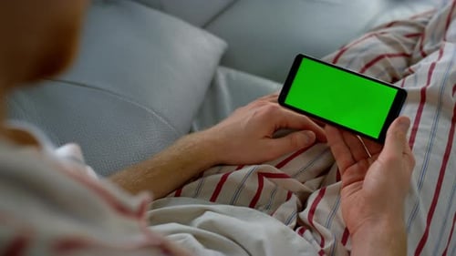 Closeup Chroma Key Smartphone in Hands