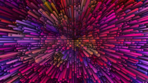 Colorful Abstract Geometric Bars Expanding Loop Background