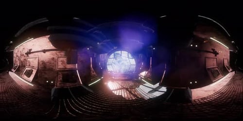 Station spatiale internationale en orbitant autour de la Terre en réalité virtuelle