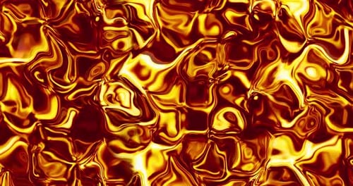 Abstract liquid gold waving. molten gold waving 4k resolution video _05