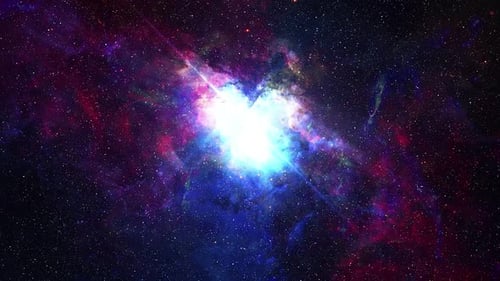 Vol spatial 4K vers une étoile brillante