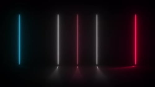 Pulsating Neon Light Bars Loop Background