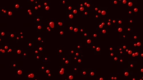 Abstract Red Fluid Blobs Moving and Merging Loop Background