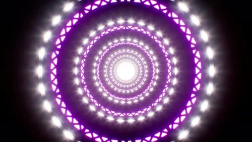 Blinking Purple Light Lamp Tunnel 4K Loop