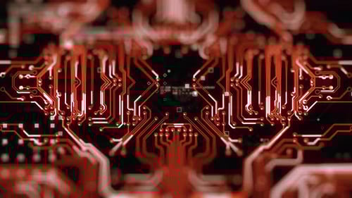 Abstract Digital Circuit Chip Board