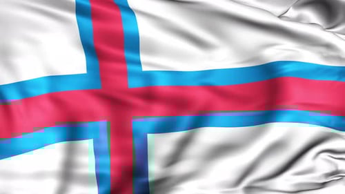 Realistic Waving Flag of Faroe Islands Animation