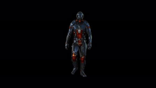 Armed Metal Soldier 4K Walk