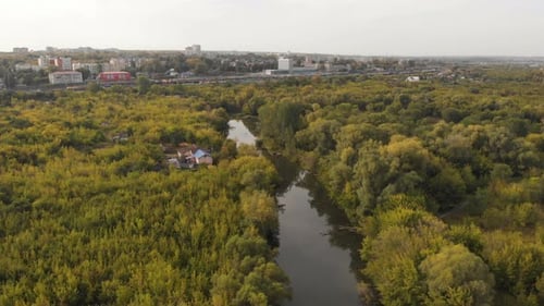 Small River In City Park