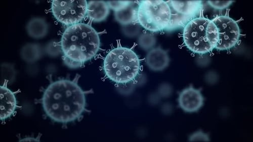 Animated Microscopic Virus Particles Loop Background