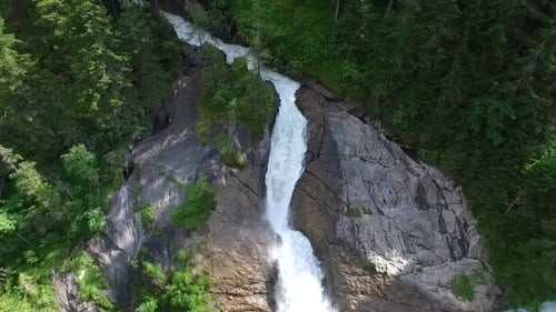 Waterfall with torrential river