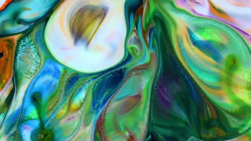 Mesmerizing Abstract Patterns with Swirling Paints